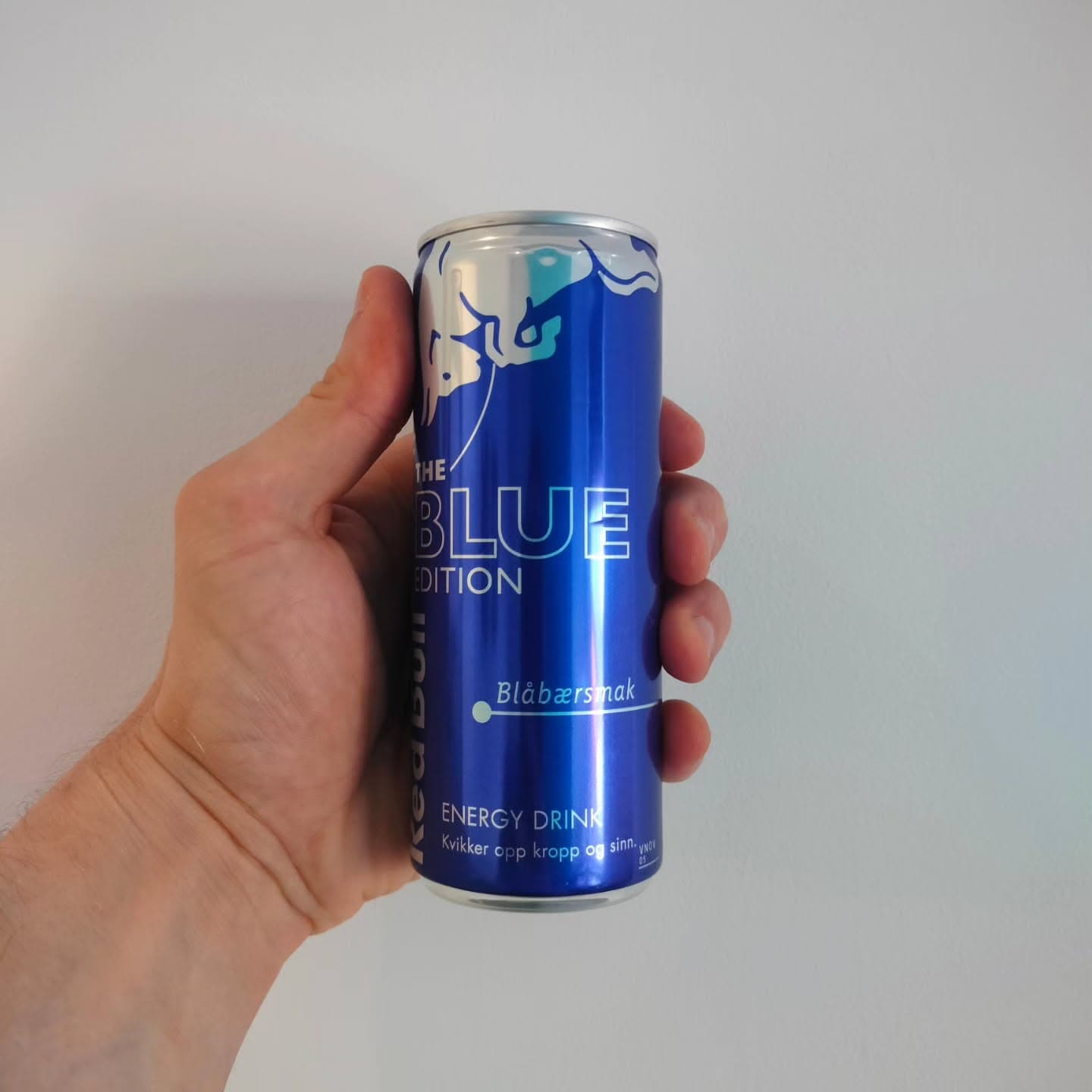 Red Bull Blåbærsmak.